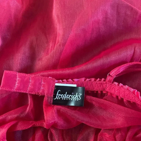 Frederick red babydoll w/ side slit - Picture 7 of 13